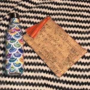 Mary Kay cork clutch & mermaid water bottle